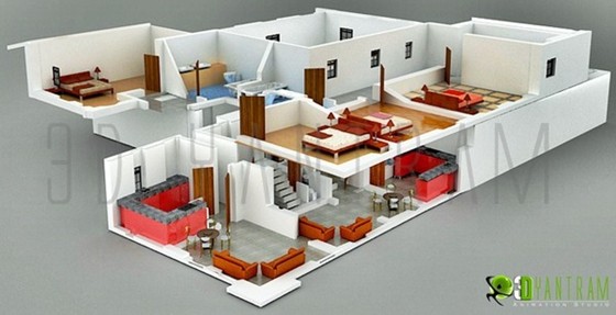 3D Floor Plan Architectural Animation / 3D Floor Plan / Ruturaj Desai